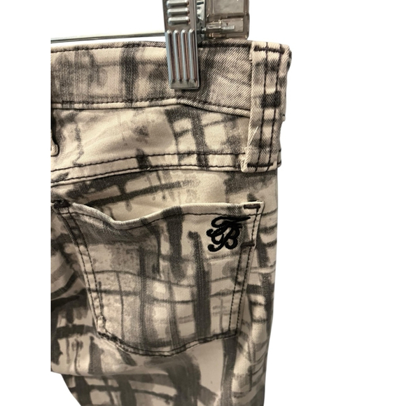 Franky B NWT Gray White Skinny Jeans Stretch Size 26 Leggings Jeggings Casual - Picture 6 of 7